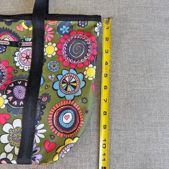 le Sportsac floral zipper shoulder bag / tote bag - Picture 10 of 10